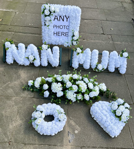 Nan / Mum White Artificial Set